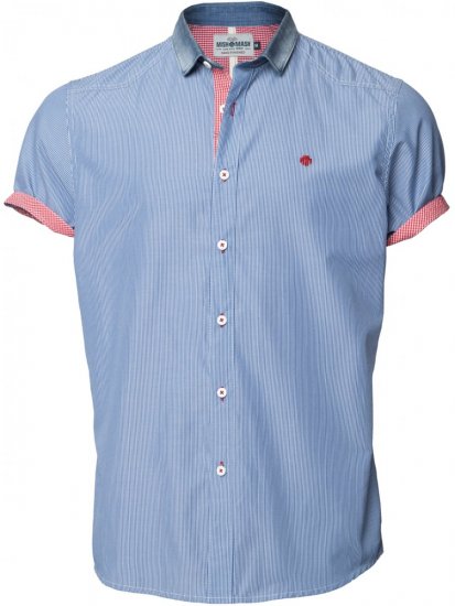 Mish Mash Stripe Holiday Navy - Skjorter - Store skjorter - 2XL-8XL