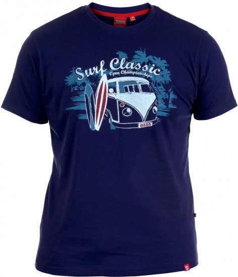 D555 Joseph T-shirt Blue - T-skjorter - Store T-skjorter - 2XL-14XL