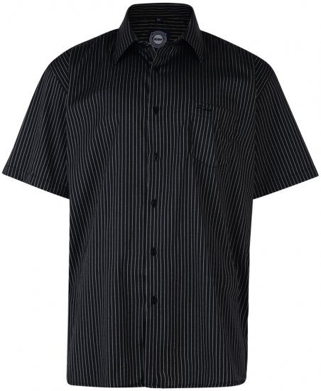 Kam Jeans 6093 S/S Shirt Black - Skjorter - Store skjorter - 2XL-8XL