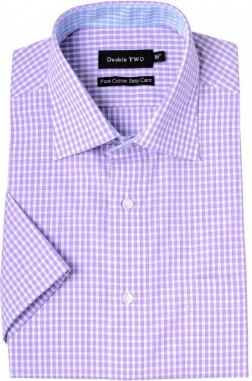 Double TWO Formal Shirt Purple - Skjorter - Store skjorter - 2XL-8XL
