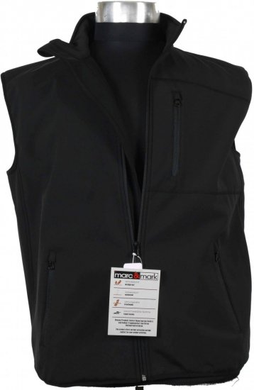 Marc & Mark Softshell-vest Svart - Jakker - Store jakker - 2XL-12XL