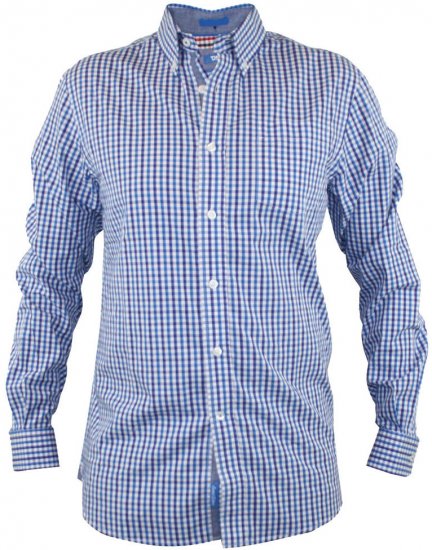 D555 Super Shirt Blue - Skjorter - Store skjorter - 2XL-8XL