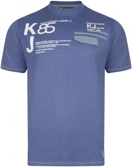 Kam Jeans 545 T-shirt Blue - T-skjorter - Store T-skjorter - 2XL-14XL