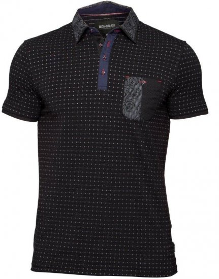 Mish Mash Fragment Black - Polo- & Piqueskjorter - Poloskjorte i store størrelser - 2XL-8XL
