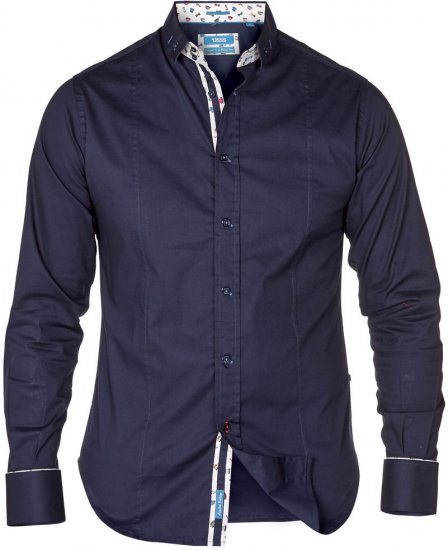 D555 Toby Navy - Skjorter - Store skjorter - 2XL-8XL