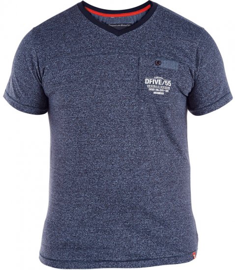 D555 Keith T-shirt Blue with pocket - T-skjorter - Store T-skjorter - 2XL-14XL