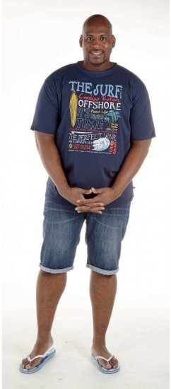 D555 Jordan T-shirt Navy - T-skjorter - Store T-skjorter - 2XL-14XL
