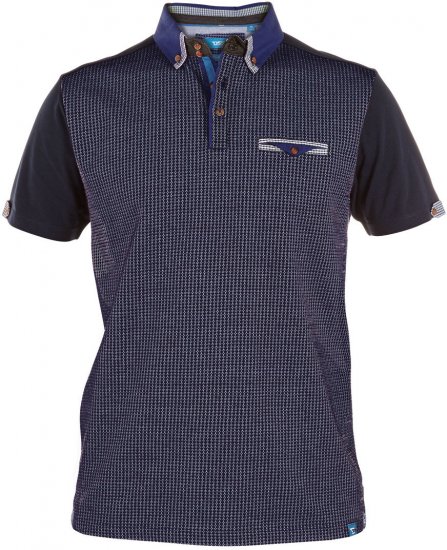 D555 Farley Polo Shirt Navy/Blue - Polo- & Piqueskjorter - Poloskjorte i store størrelser - 2XL-8XL