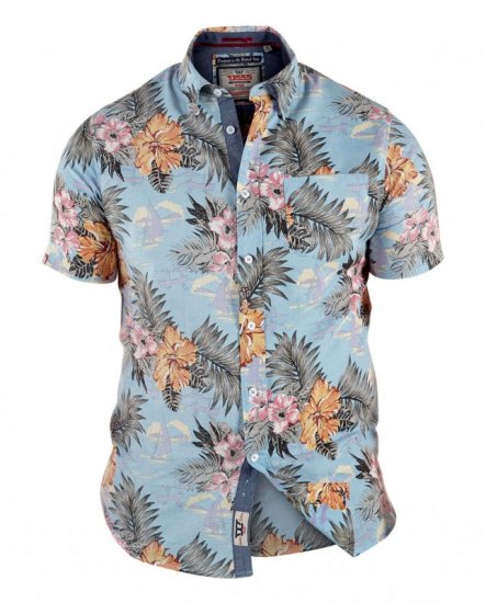 D555 Honolulu Short Sleeve Shirt - Skjorter - Store skjorter - 2XL-8XL