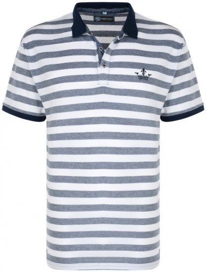 Kam Jeans Stripe Polo - Polo- & Piqueskjorter - Poloskjorte i store størrelser - 2XL-8XL
