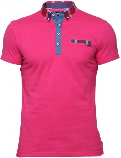 Mish Mash Polo Vinny Pink - Polo- & Piqueskjorter - Poloskjorte i store størrelser - 2XL-8XL
