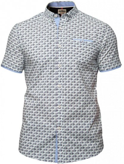 Mish Mash Tadley Mint-Navy - Skjorter - Store skjorter - 2XL-8XL