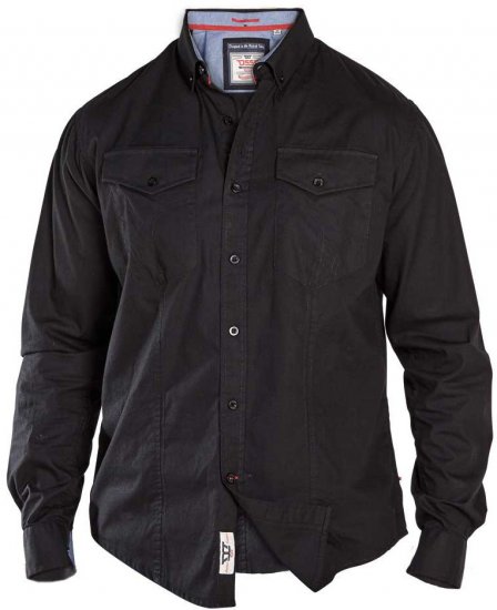 D555 LIONEL Fashion Pockets Long Sleeve Shirt - Skjorter - Store skjorter - 2XL-8XL