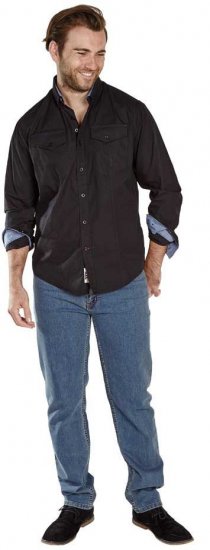 D555 LIONEL Fashion Pockets Long Sleeve Shirt - Skjorter - Store skjorter - 2XL-8XL