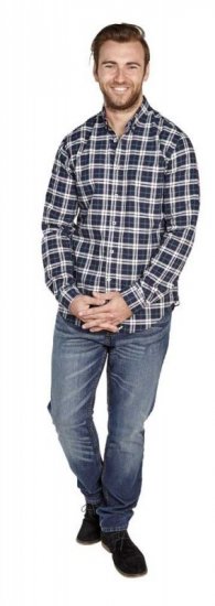 D555 Carter Check Shirt Navy-Green - Skjorter - Store skjorter - 2XL-8XL