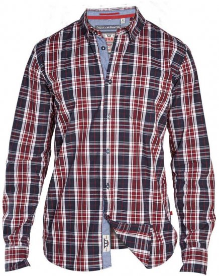 D555 TRUMAN Long Sleeve Shirt & T-shirt Combo - Skjorter - Store skjorter - 2XL-8XL