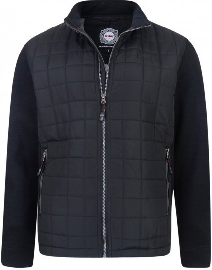 Kam Jeans Quilted Jacket with Knitted Sleeves - Jakker - Store jakker - 2XL-12XL