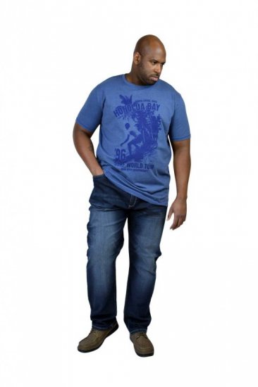 D555 CLAYTON Honolua Bay T-shirt Denim Marl - T-skjorter - Store T-skjorter - 2XL-14XL