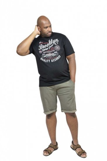 D555 NEAL Brooklyn Crew Neck T-Shirt Black - T-skjorter - Store T-skjorter - 2XL-14XL