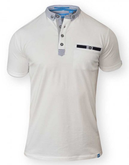 D555 HAYDEN Short Sleeve Polo White - Polo- & Piqueskjorter - Poloskjorte i store størrelser - 2XL-8XL