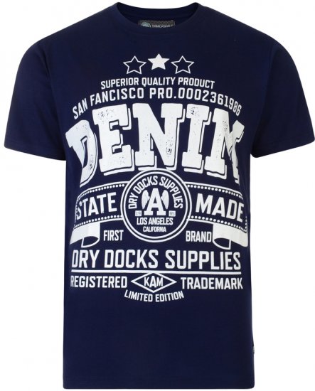 Kam Jeans San Francisco State 2-pack T-shirt - T-skjorter - Store T-skjorter - 2XL-14XL