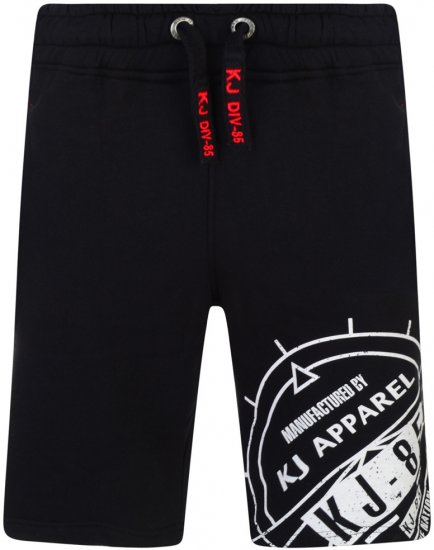 Kam Jeans 302 Fashion Sweat Shorts Black - Sweatbukser og-shorts - Sweatbukser og Sweatshorts 2XL-12XL