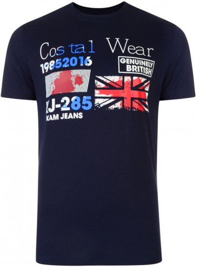Kam Jeans Costal Wear Tee - T-skjorter - Store T-skjorter - 2XL-14XL