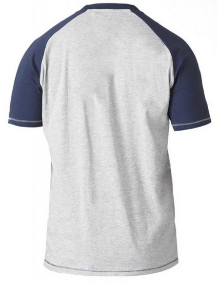 D555 HIRALDO T-Shirt Grey/Navy - T-skjorter - Store T-skjorter - 2XL-14XL