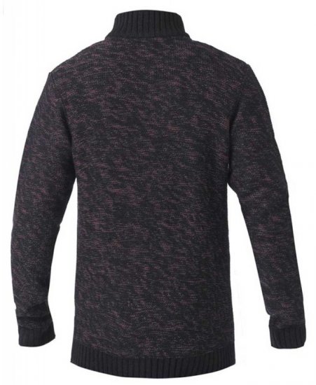 D555 MARSDEN Neck Sweater Black/Red - Gensere og hettegensere - Store hettegensere - 2XL-14XL