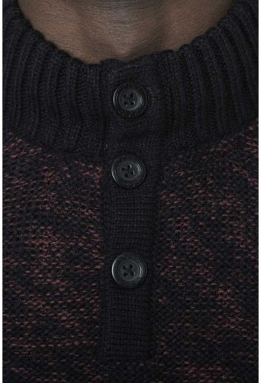 D555 MARSDEN Neck Sweater Black/Red - Gensere og hettegensere - Store hettegensere - 2XL-14XL