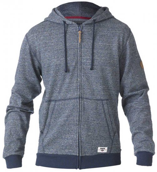 D555 Romney Full Zipper Hoodie Navy - Gensere og hettegensere - Store hettegensere - 2XL-14XL