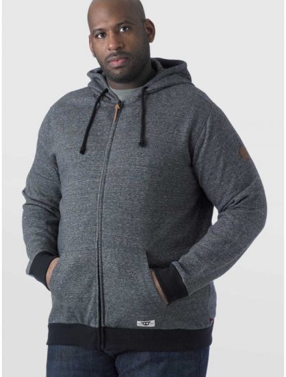 D555 Romney Full Zipper Hoodie Charcoal - Gensere og hettegensere - Store hettegensere - 2XL-14XL
