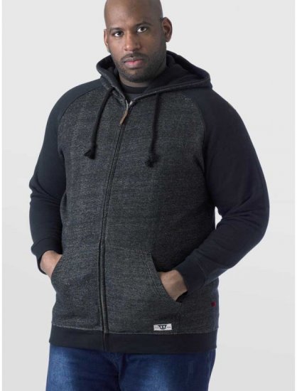 D555 Cristiano Hoodie Grey/Black - Gensere og hettegensere - Store hettegensere - 2XL-14XL