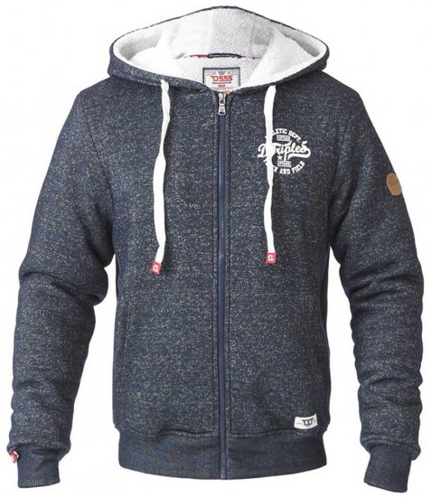 D555 Hulk Fur Lined Zipper Hood Navy - Gensere og hettegensere - Store hettegensere - 2XL-14XL