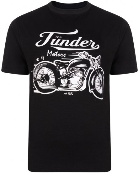 Kam Jeans 5104 Thunder Motors T-shirt Black - T-skjorter - Store T-skjorter - 2XL-14XL