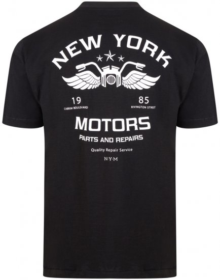 Kam Jeans 5106 NY Motors T-shirt Black - T-skjorter - Store T-skjorter - 2XL-14XL