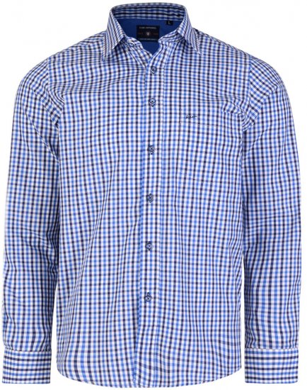 Kam Jeans 6140 Long Sleeve Shirt Navy - Skjorter - Store skjorter - 2XL-8XL