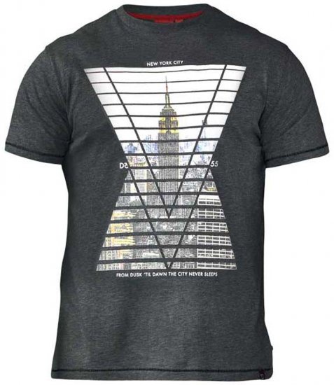 D555 Rox T-shirt Charcoal - T-skjorter - Store T-skjorter - 2XL-14XL