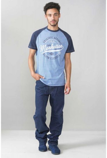 D555 Gunner T-shirt Blue - T-skjorter - Store T-skjorter - 2XL-14XL