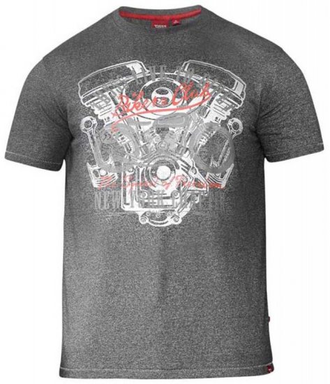 D555 Bradley T-shirt Charcoal - T-skjorter - Store T-skjorter - 2XL-14XL