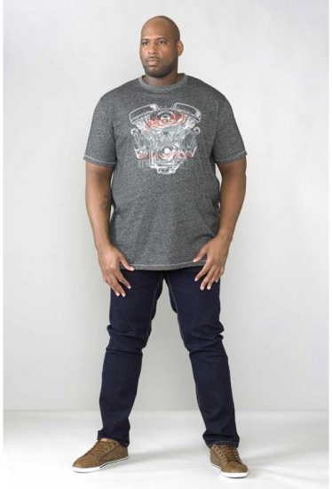 D555 Bradley T-shirt Charcoal - T-skjorter - Store T-skjorter - 2XL-14XL