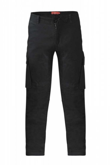 D555 Nelson Stretch Tapered Cargo Pants Black - Jeans og bukser - Store Bukser og Store Jeans