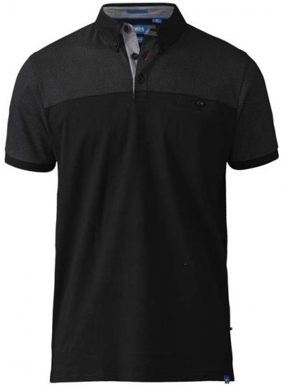 D555 Jauram Polo Black - Polo- & Piqueskjorter - Poloskjorte i store størrelser - 2XL-8XL
