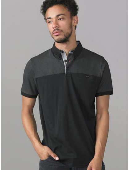 D555 Jauram Polo Black - Polo- & piqueskjorter - Poloskjorte i store størrelser - 2XL-8XL