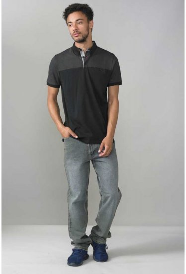 D555 Jauram Polo Black - Polo- & piqueskjorter - Poloskjorte i store størrelser - 2XL-8XL
