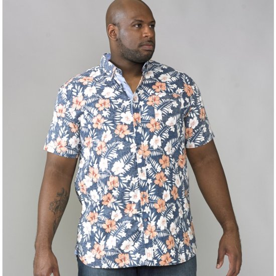 D555 Huxley Hawaii Shirt - Skjorter - Store skjorter - 2XL-8XL