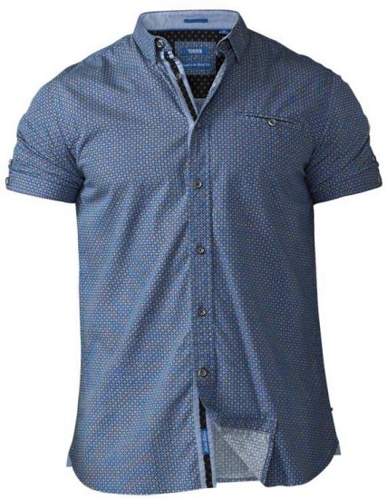 D555 Limburg Short Sleeve Shirt Blue - Skjorter - Store skjorter - 2XL-8XL