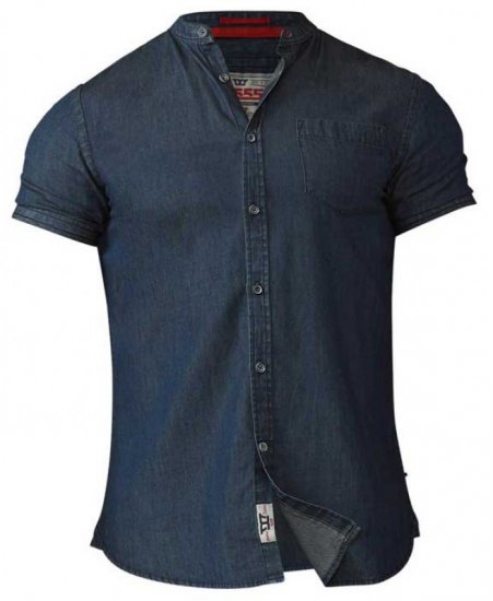 D555 Astra Short Sleeve Denim Shirt - Skjorter - Store skjorter - 2XL-8XL