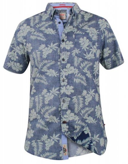 D555 Oswald Short Sleeve Hawaii Shirt - Skjorter - Store skjorter - 2XL-8XL