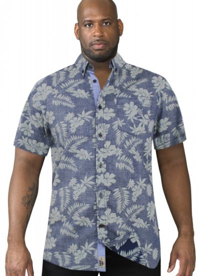 D555 Oswald Short Sleeve Hawaii Shirt - Skjorter - Store skjorter - 2XL-8XL